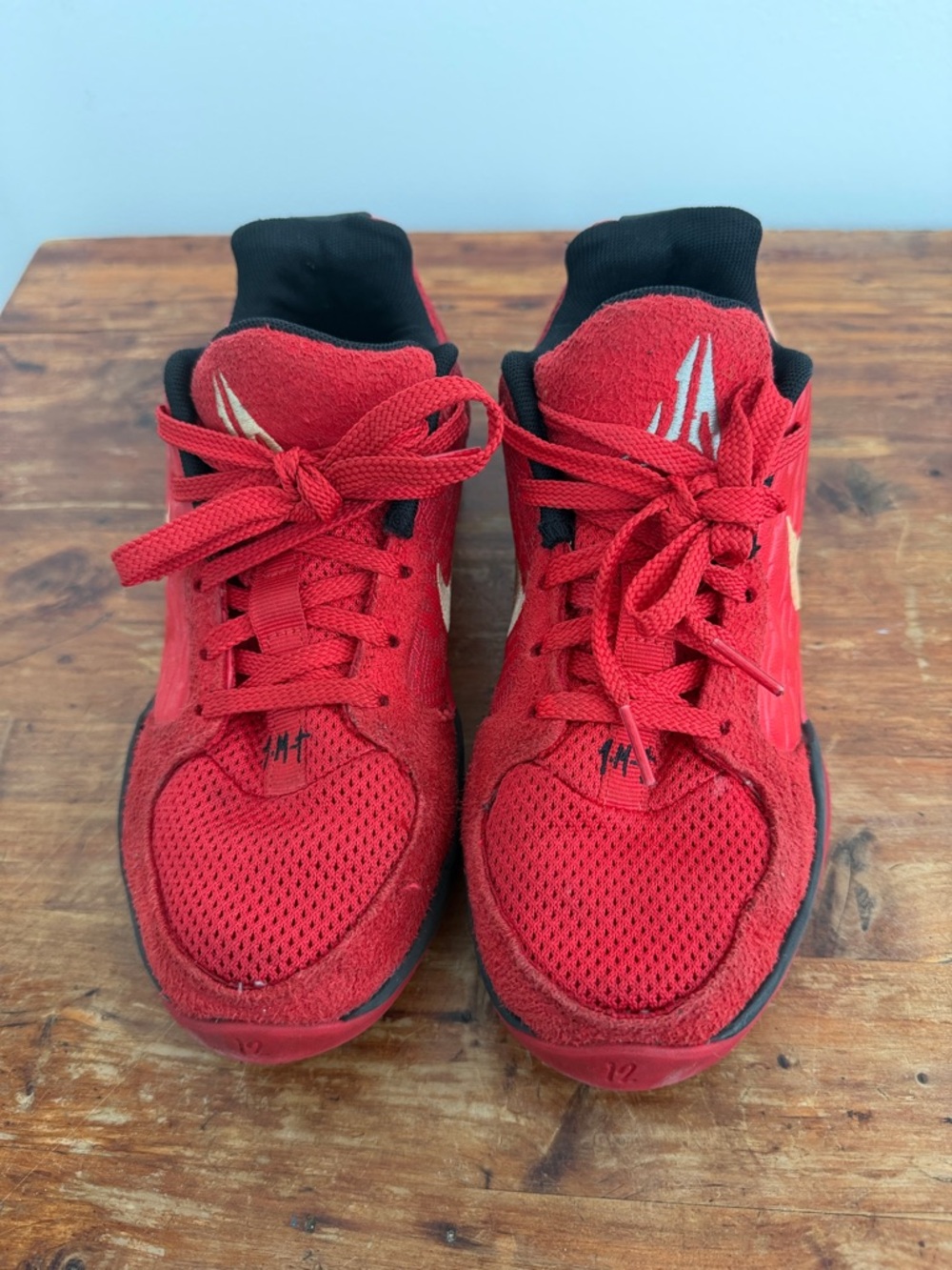 Kids Nike JA Size 4.5 Red Athletic Sneakers
